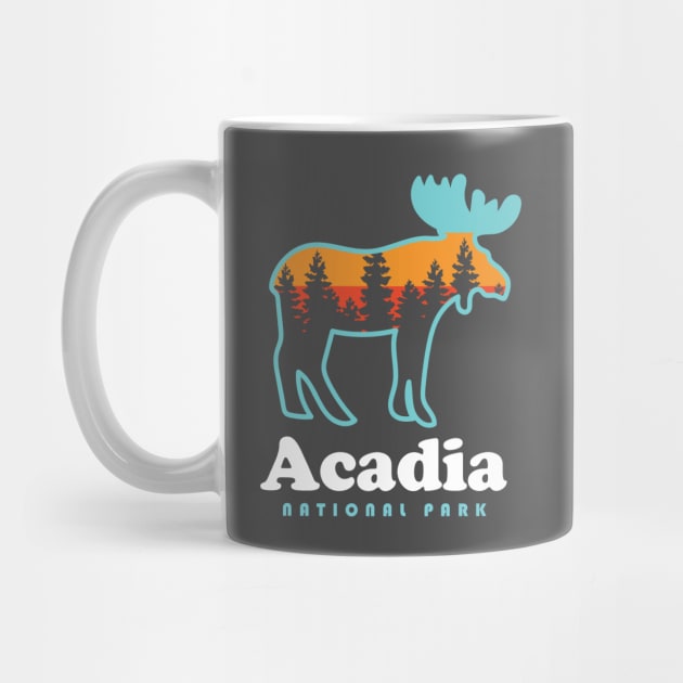 Acadia National Park Camping Bar Harbor Maine Moose by PodDesignShop